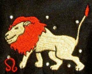 Leo gold black red lion