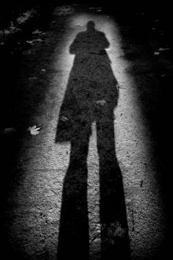 a man's shadow