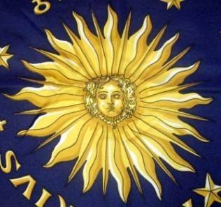 sun zodiac scarf vintage