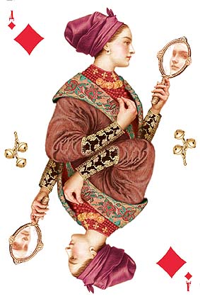 queen of diamonds playing card