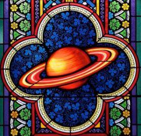 saturn stained glass