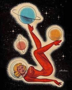 zodiac saturn mars girl in red