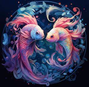 Pisces pink and blue